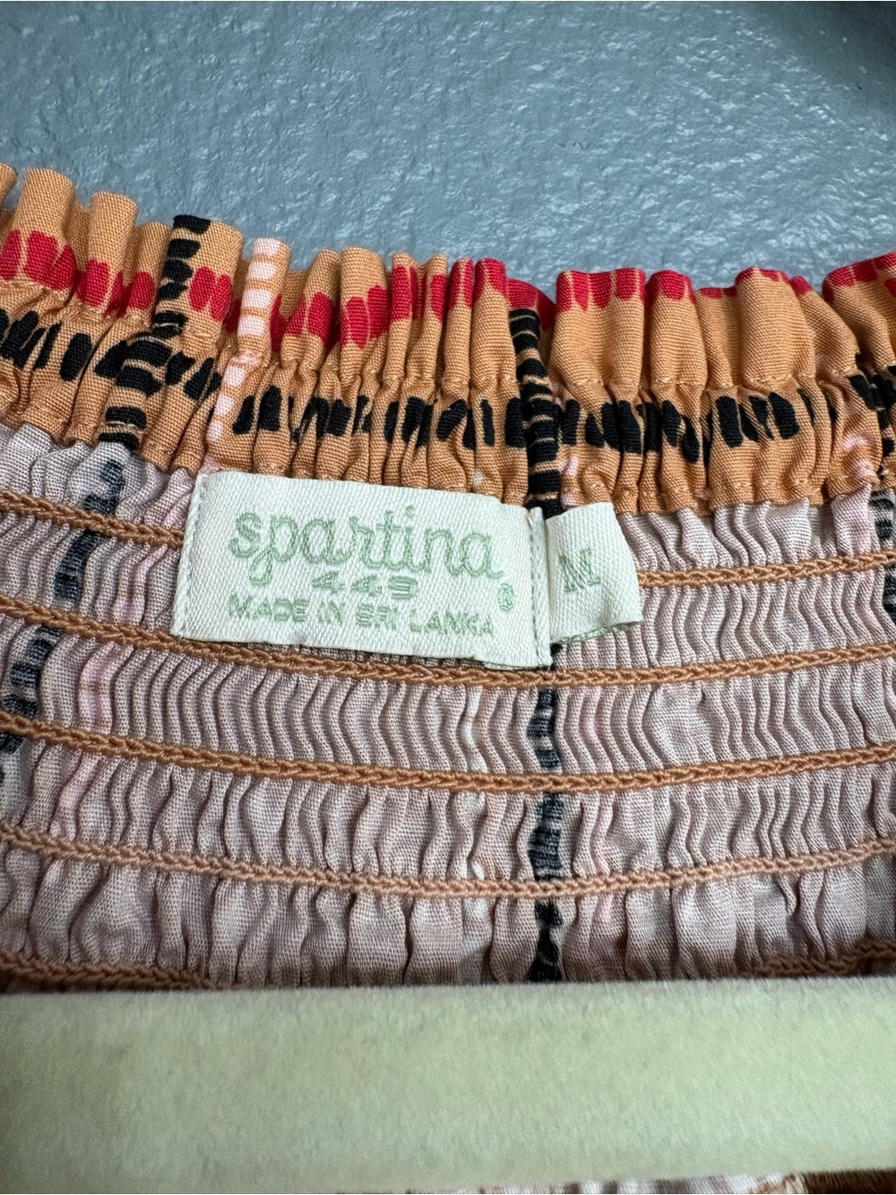 Spartina 449 Plaid Smocked Midi Dress Size M Summer Brunch Garden Cottagecore - Picture 2 of 7